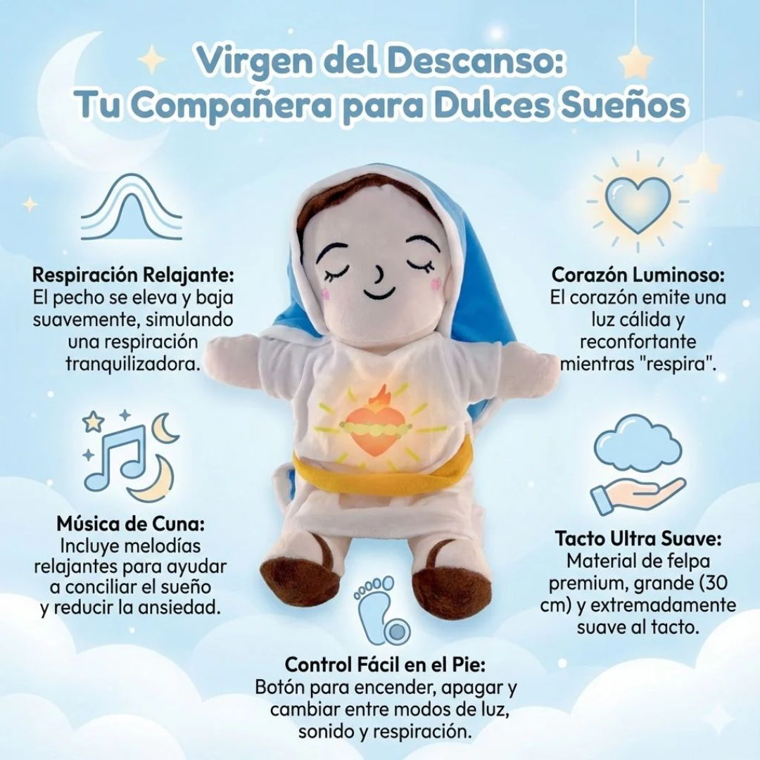 Peluche Anti-Estrés que Respira Virgen Maria™